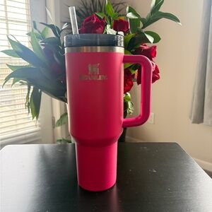 Stanley Hot Pink Insulated Travel Tumbler with Handle